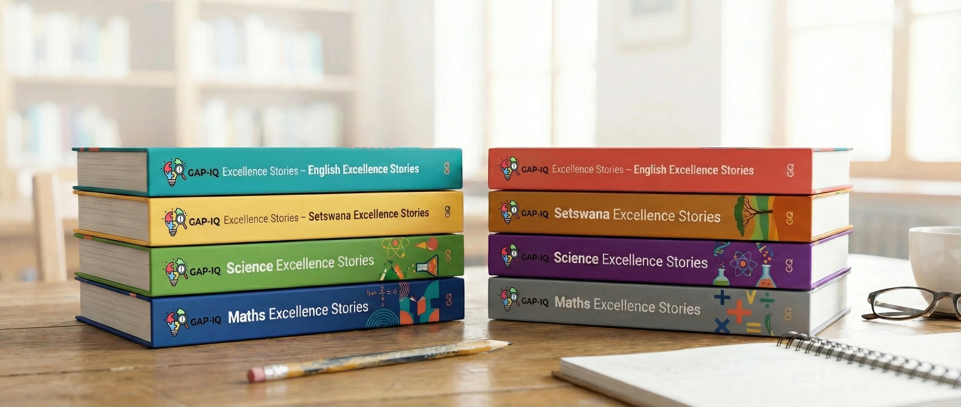 GAP-IQ Excellence Series Books - English, Setswana, Science and Maths
